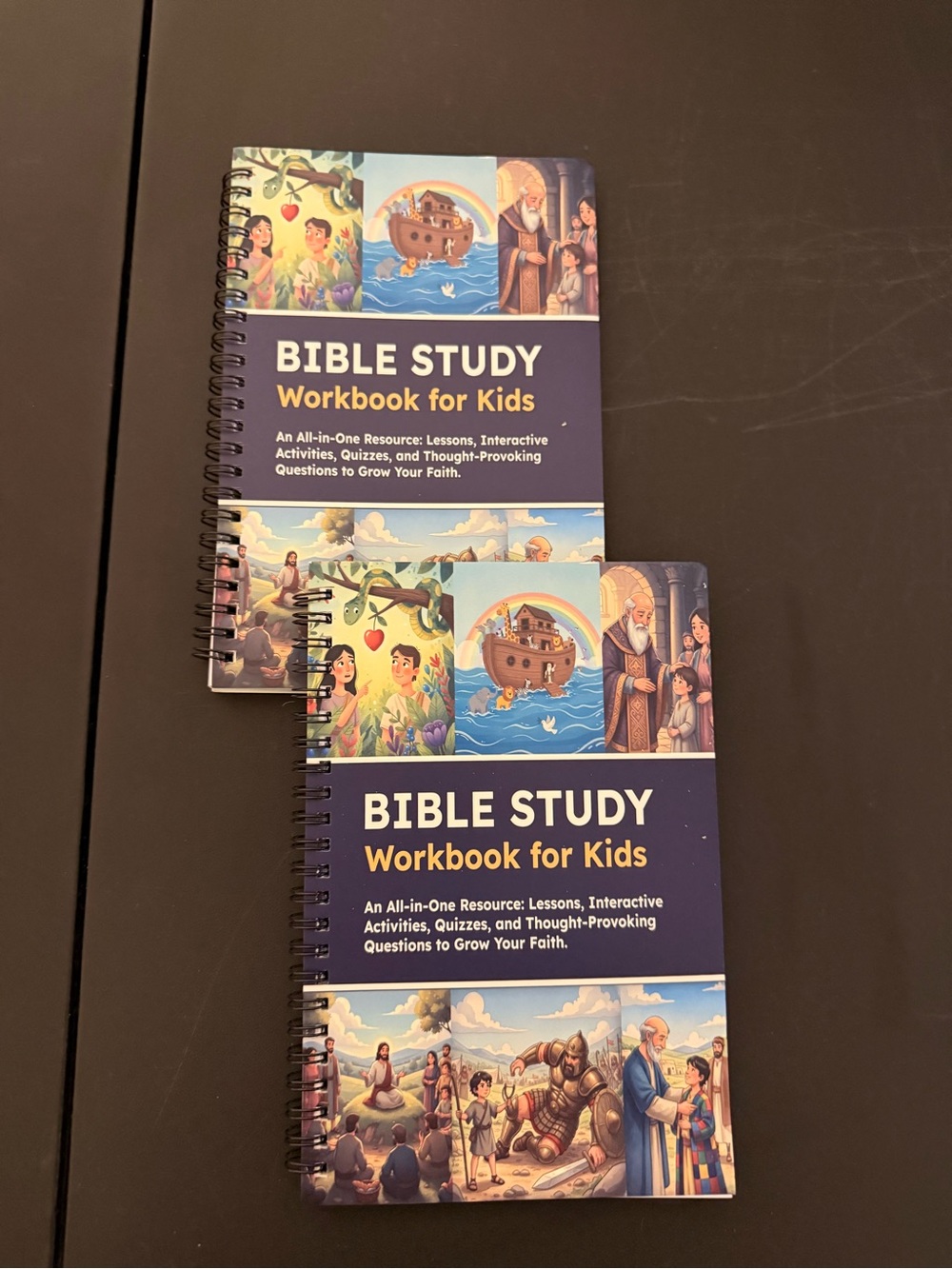 Bible Study Workbook for Kids - Navy Blue - Faith-Based Activity Book